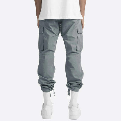 Urban Style - Mens Cargo Pants High Waist, Relaxed Fit, Utility Pockets 7