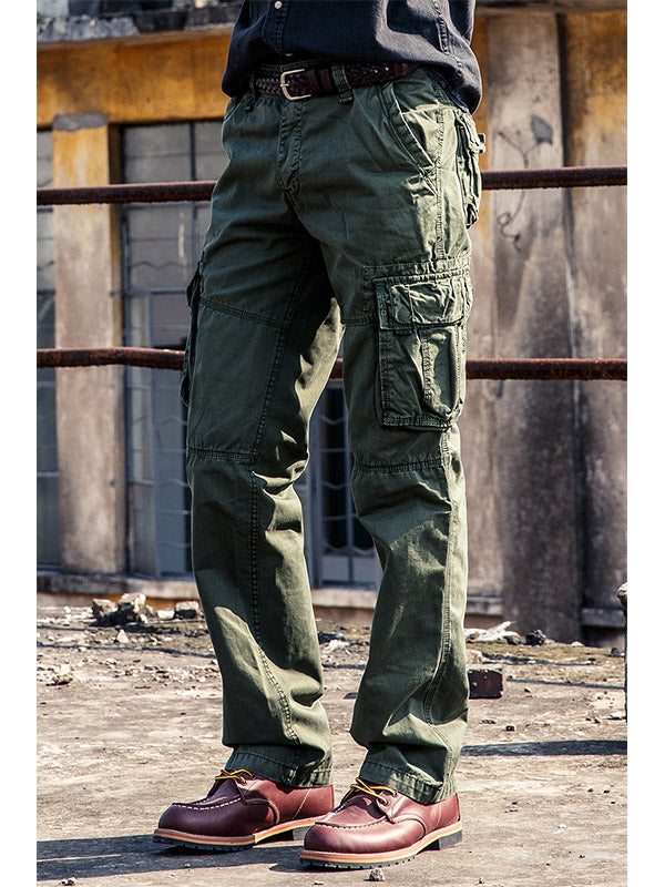Urban Style - Mens High Waist Cargo Pants with Utility Pockets, Black 0