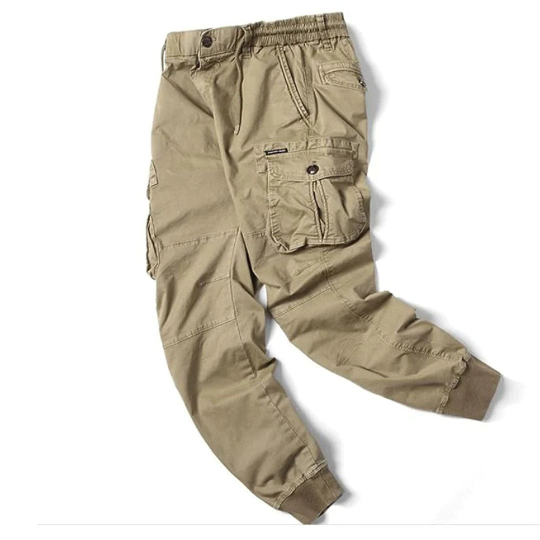 Urban Style Mens Cargo Pants - High Waist, Utility Pockets, Relaxed Fit 1
