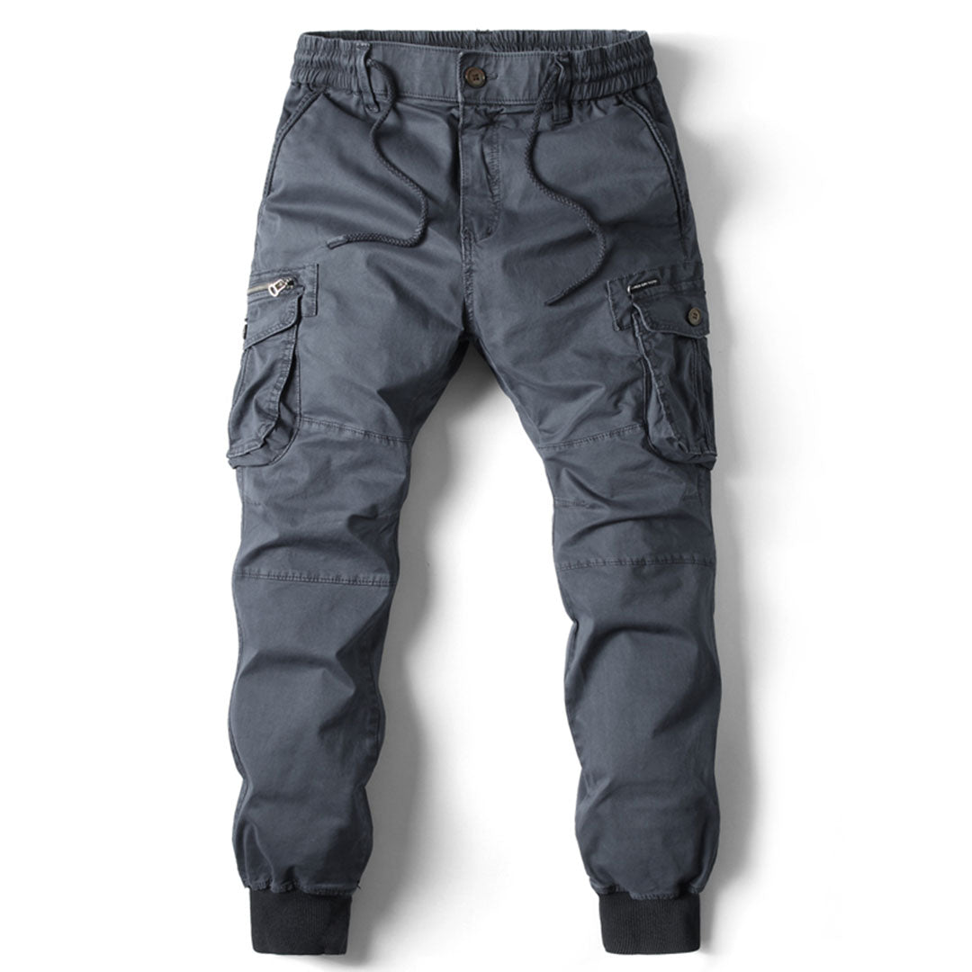 Urban Style Mens Cargo Pants - High Waist, Utility Pockets, Relaxed Fit 2