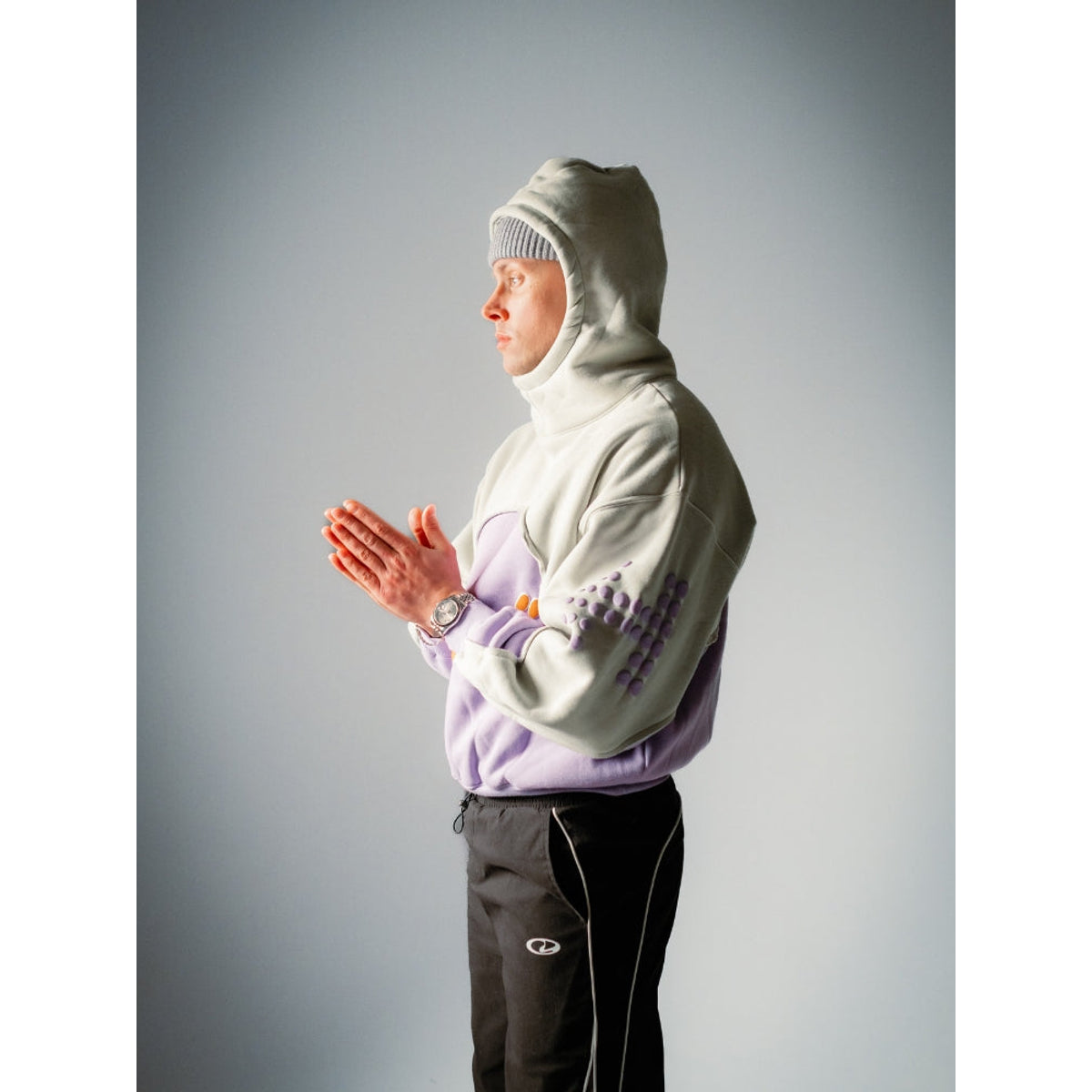 Urban Vibe - Oversized Hoodie for Men, Soft Cotton, Black & Grey, Streetwear 3