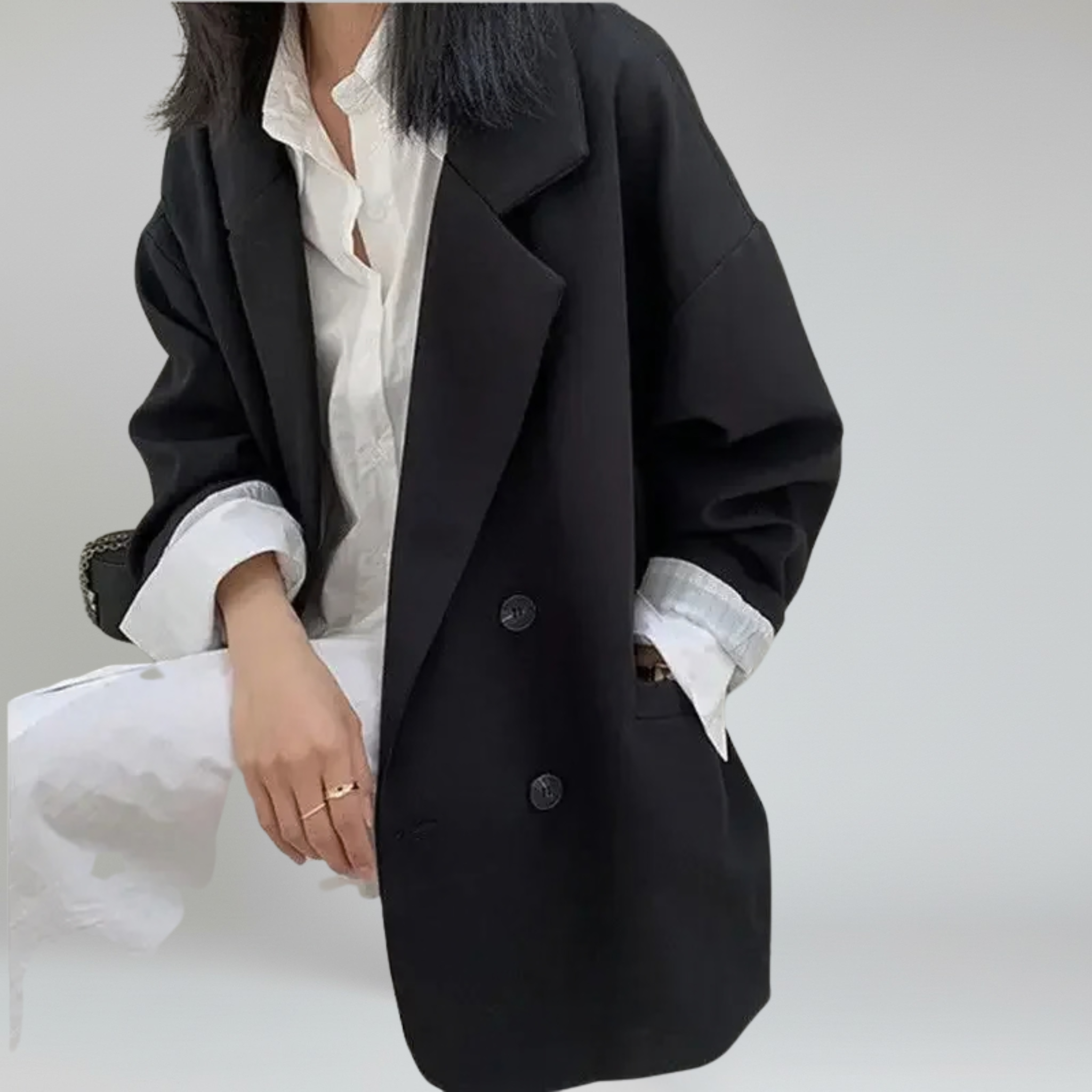 Vintage Loose Blazer Relaxed Fit Chic Autumn Essential 0