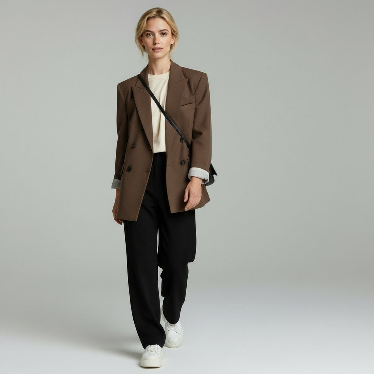 Vintage Loose Blazer Relaxed Fit Chic Autumn Essential 1