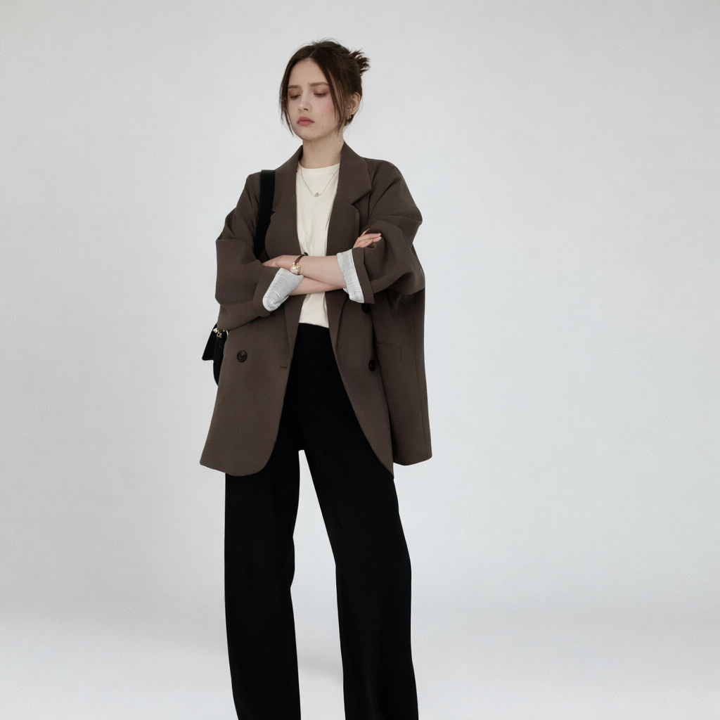 Vintage Loose Blazer Relaxed Fit Chic Autumn Essential 3