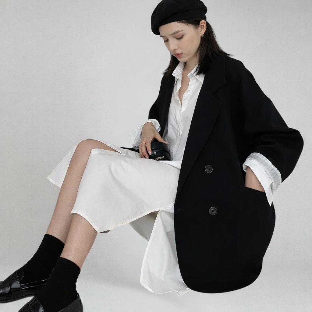 Vintage Loose Blazer Relaxed Fit Chic Autumn Essential 4