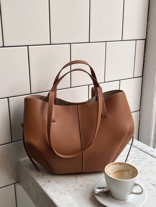 Vintage Tote Bag Women Spacious Shoulder Bag Elegant Design 0