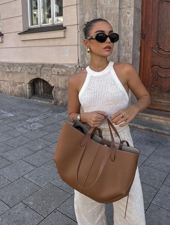 Vintage Tote Bag Women Spacious Shoulder Bag Elegant Design 1