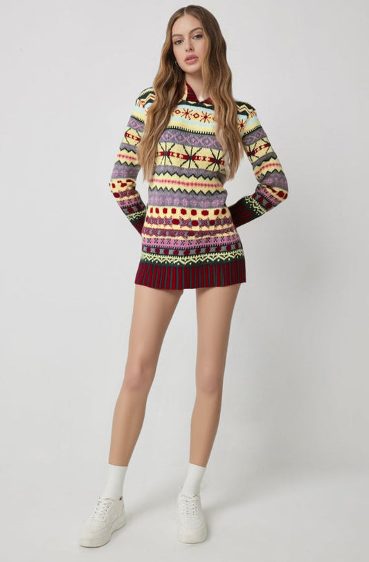 Warm Norwegian Sweater Women Casual Hoodie Winter Style Cozy Fit 0