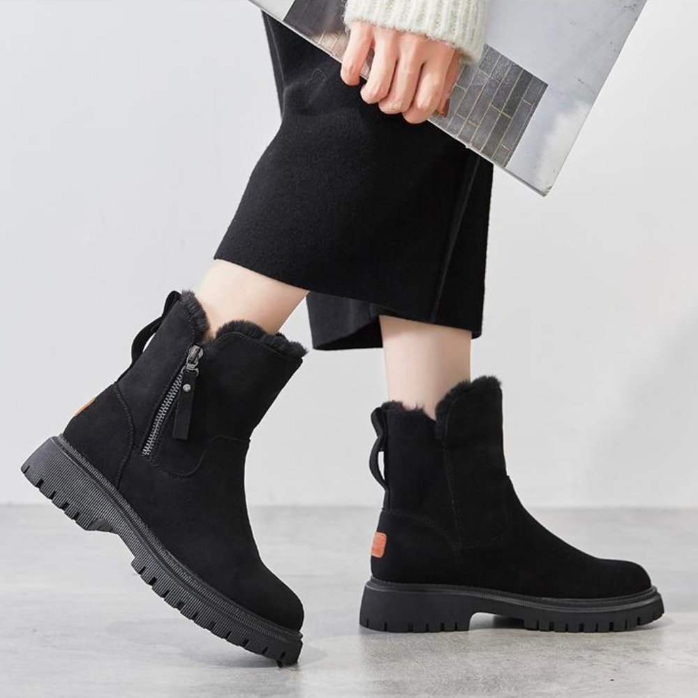 Warm Winter Boots Women Waterproof Plush Lined Stylish Comfort 1