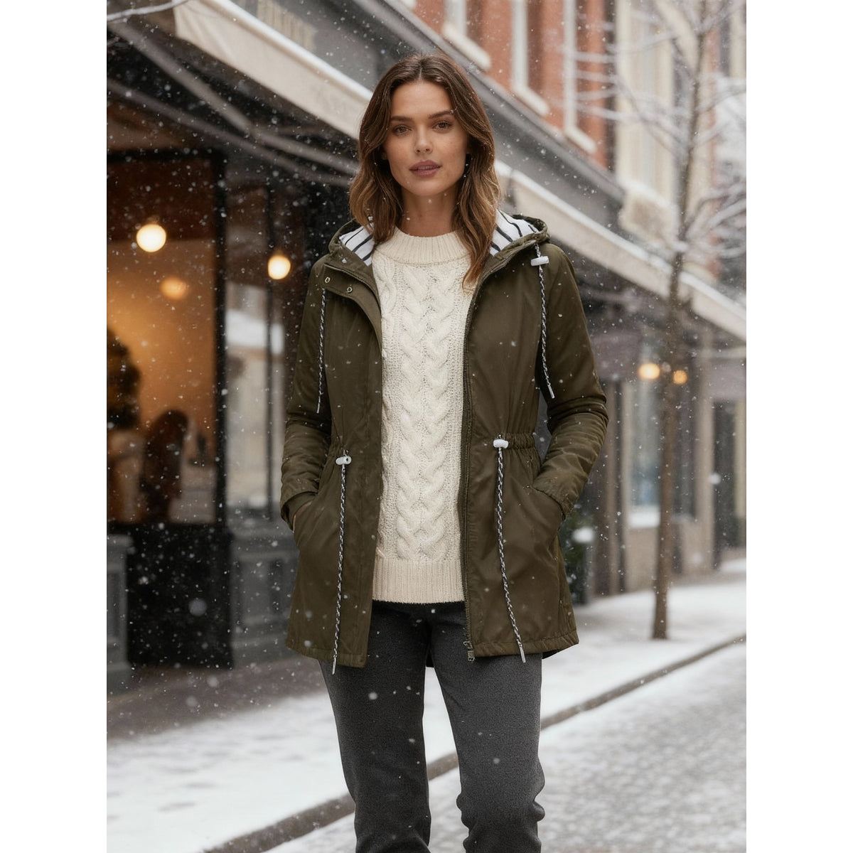 Waterproof Long Jacket All Seasons Stylish Comfort Versatile Chic 1