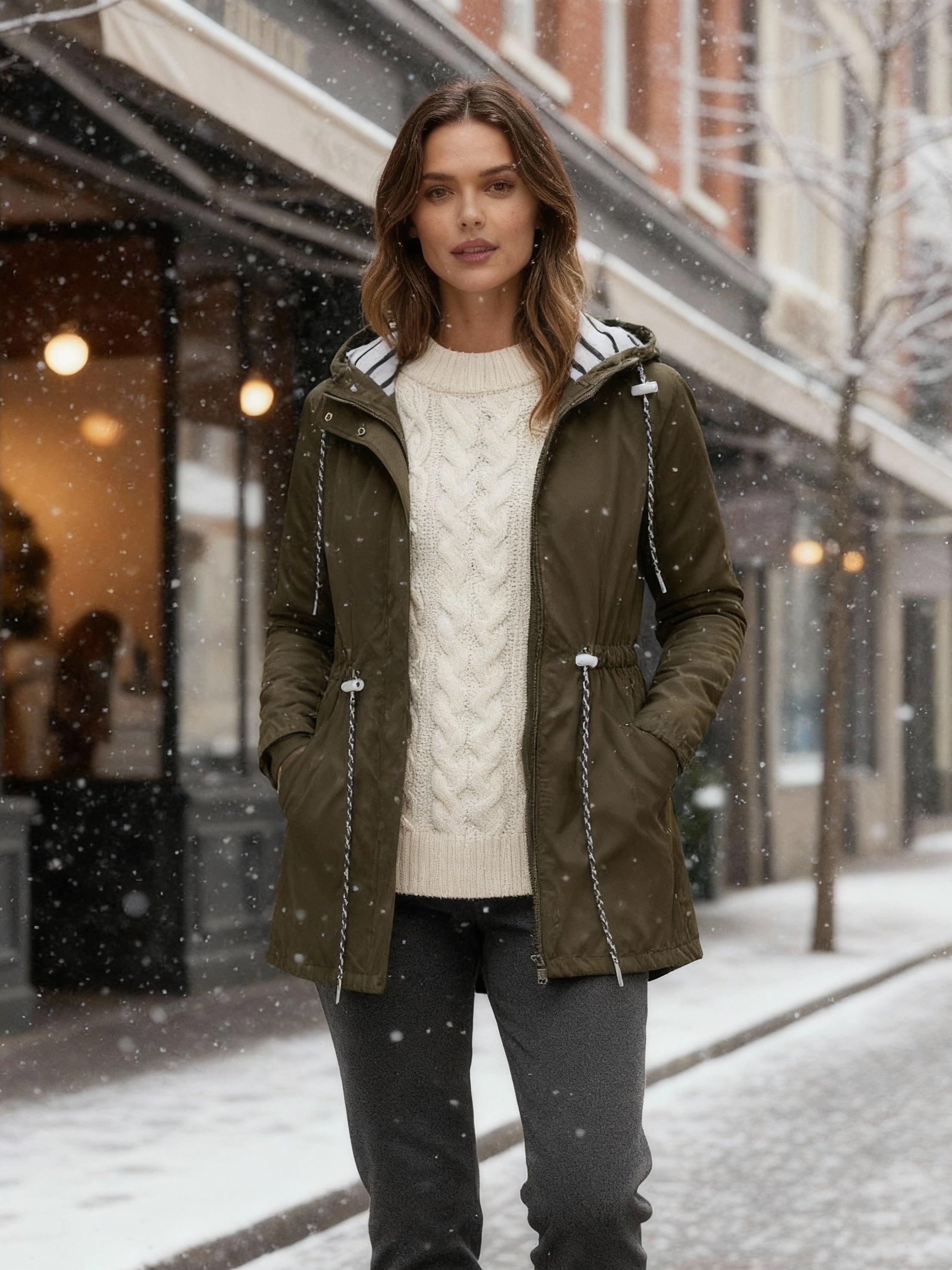 Waterproof Long Jacket All Seasons Stylish Comfort Versatile Chic 1