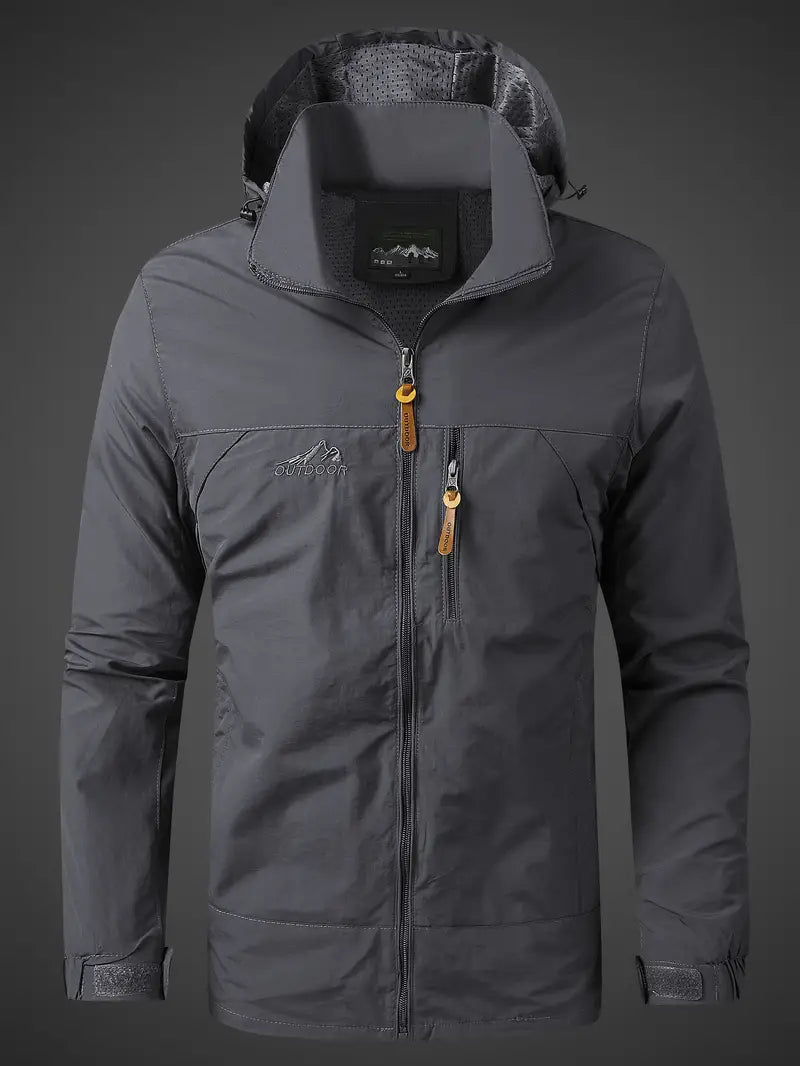 Waterproof Men's Jacket Lightweight Windproof Outdoor Coat for All Activities 4