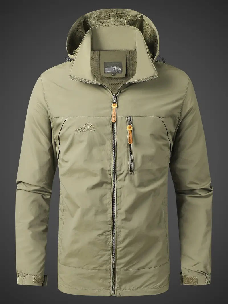 Waterproof Men's Jacket Lightweight Windproof Outdoor Coat for All Activities 7