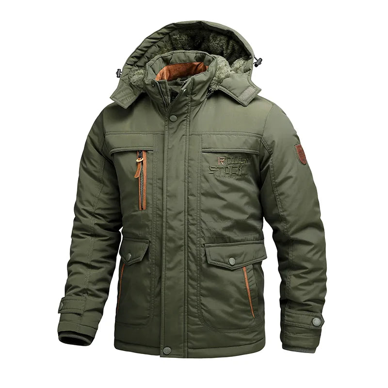 Waterproof Tactical Men's Winter Coat with Removable Hood for Extreme Weather 4