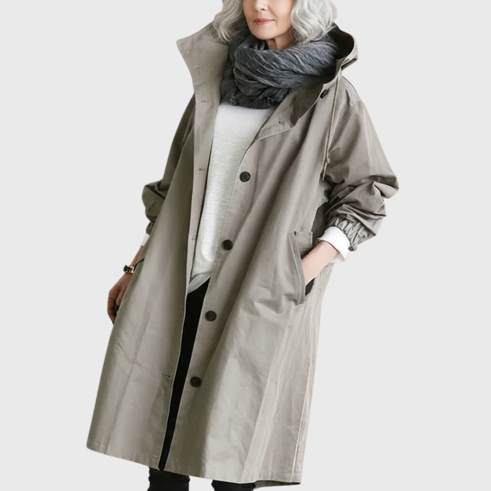 Waterproof Trench Coat Women Elegant All-Weather Style Chic 0