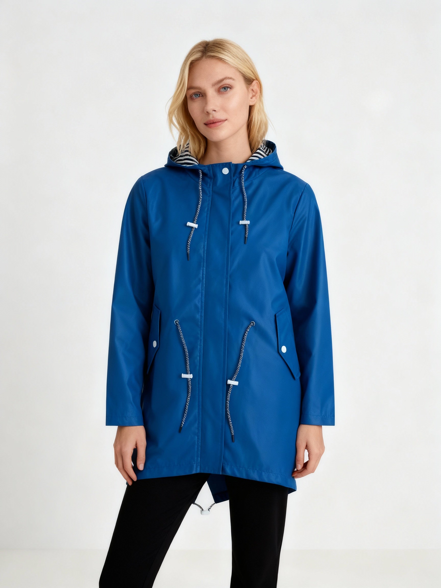 Weatherproof Coat Women Hood Adjustable Waistband Casual Chic Winter Coat 6