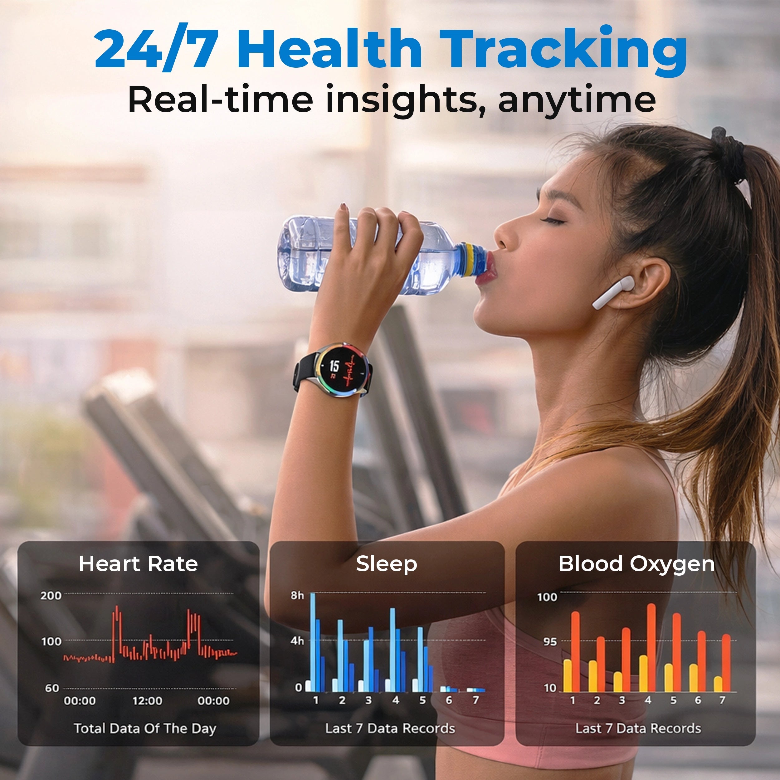 Wellness Tracker | Smartwatch with Advanced Sensors & Water-Resistance | Monitor Health for Everyday Wellness 1