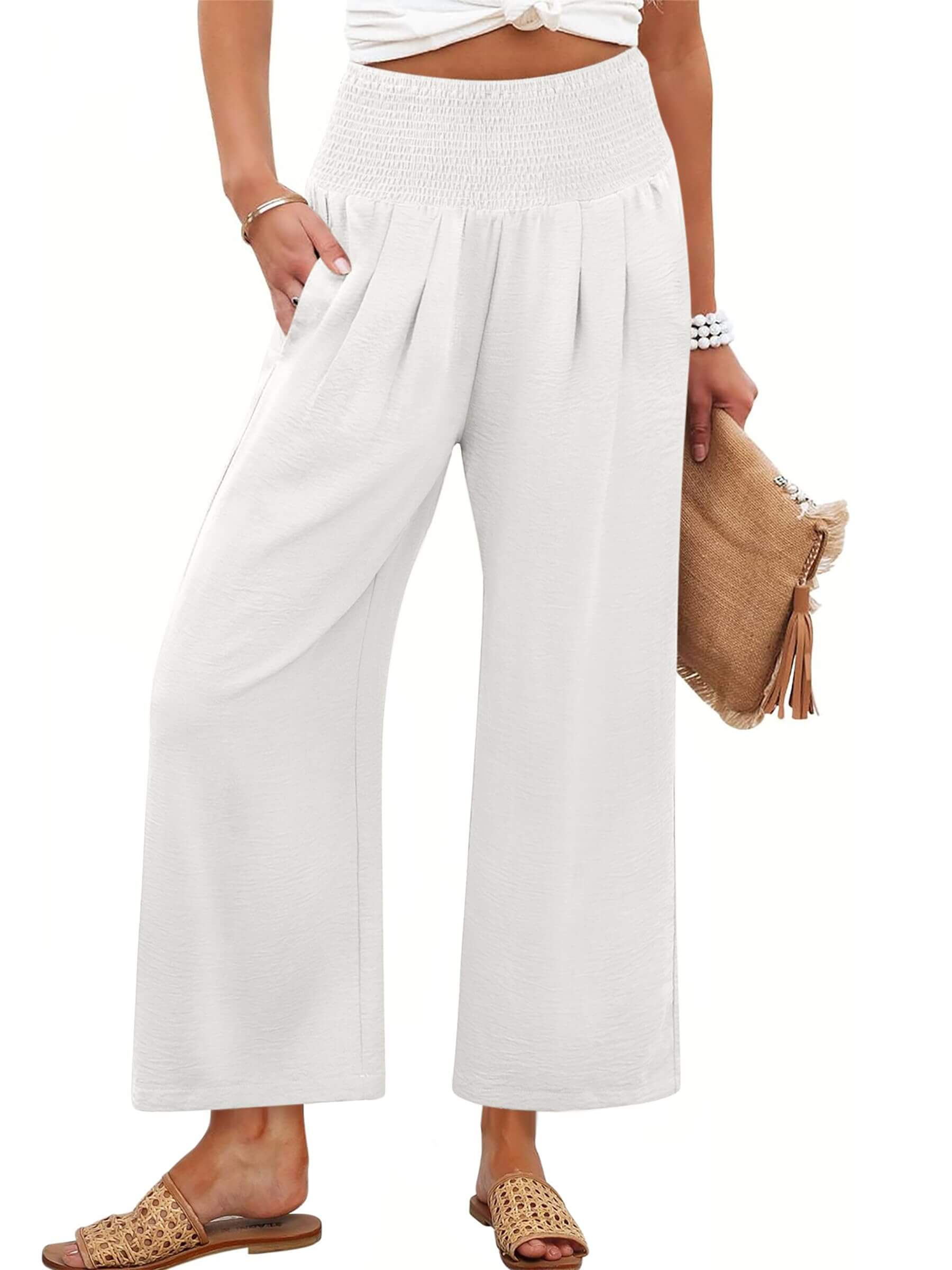 Harper | Fließende Palazzo-Hose mit hohem Bund
