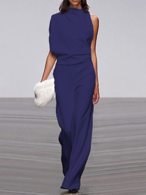 White Jumpsuit Women Sleeveless Wide Leg Casual Summer Outfit Elegant 10