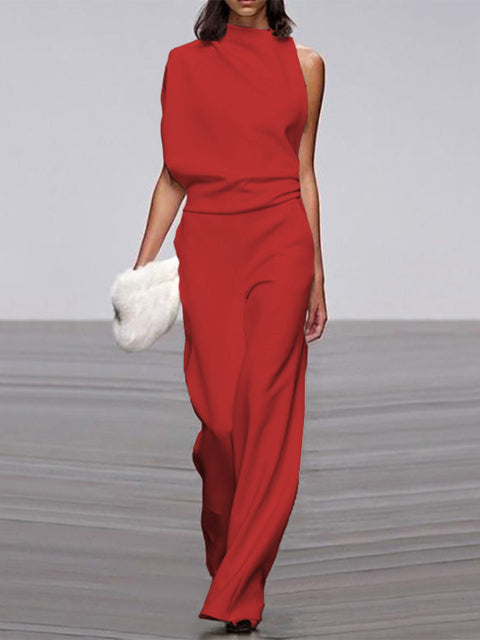 White Jumpsuit Women Sleeveless Wide Leg Casual Summer Outfit Elegant 6