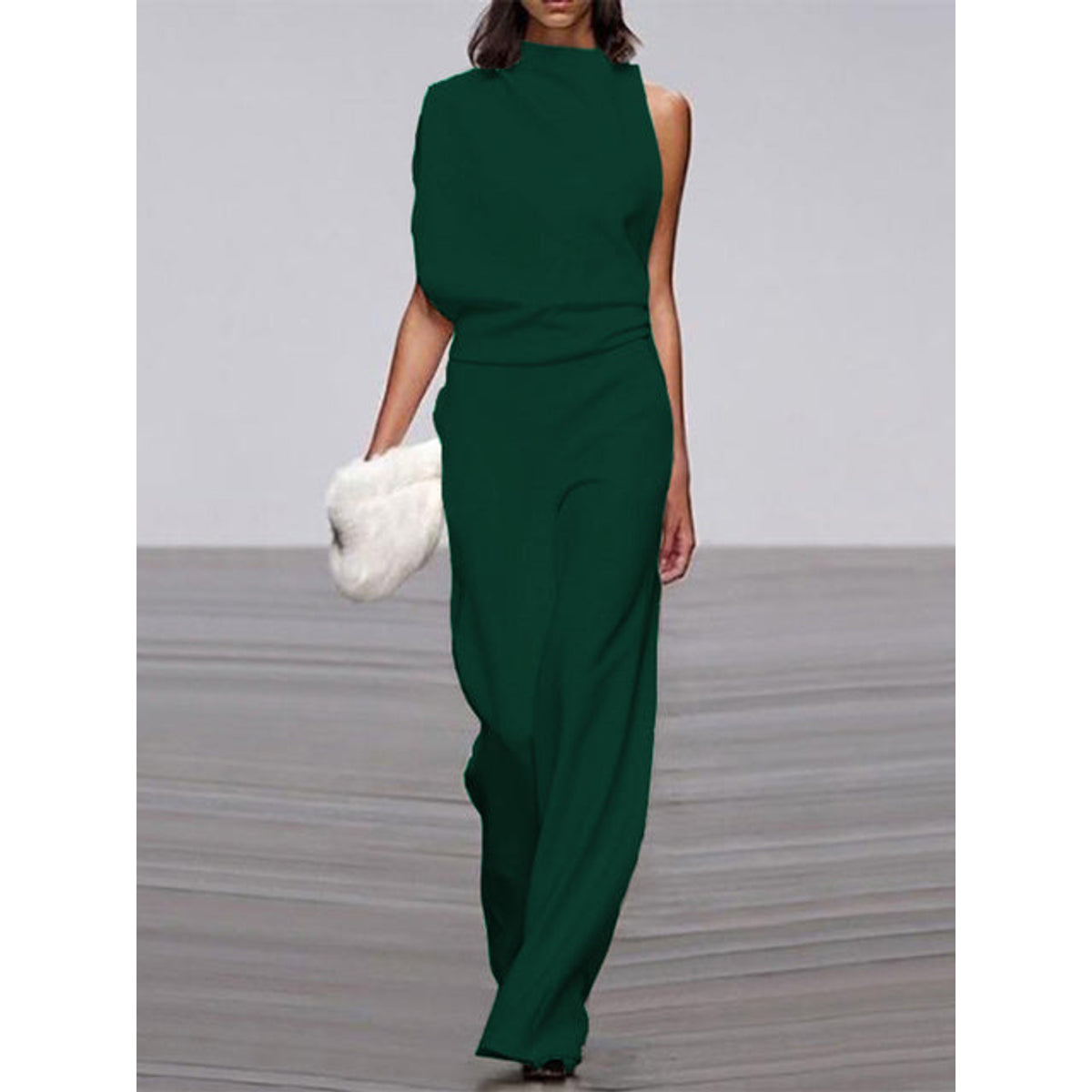 White Jumpsuit Women Sleeveless Wide Leg Casual Summer Outfit Elegant 9