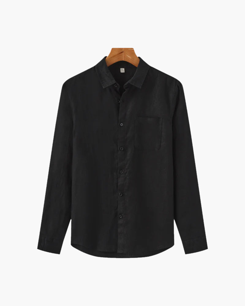 White Linen Shirt Casual Chic Relaxed Fit for Men 10