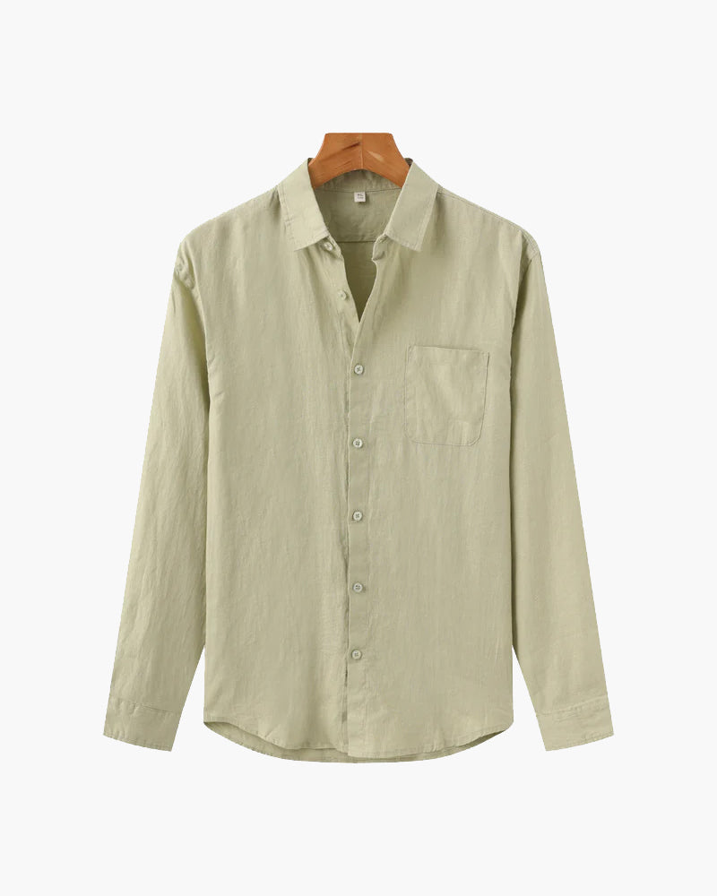 White Linen Shirt Casual Chic Relaxed Fit for Men 11