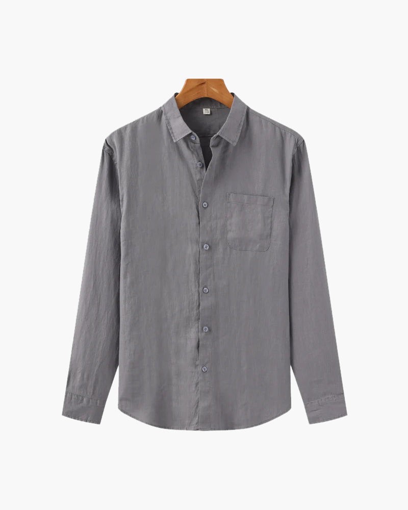 White Linen Shirt Casual Chic Relaxed Fit for Men 12