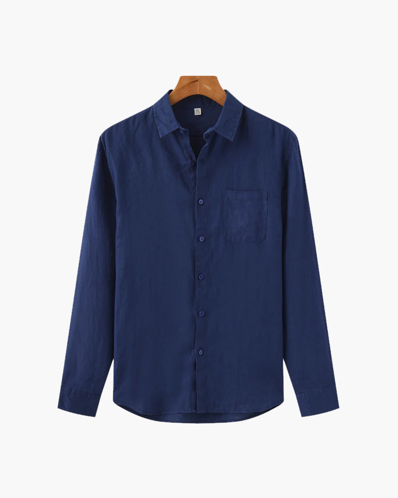 White Linen Shirt Casual Chic Relaxed Fit for Men 13