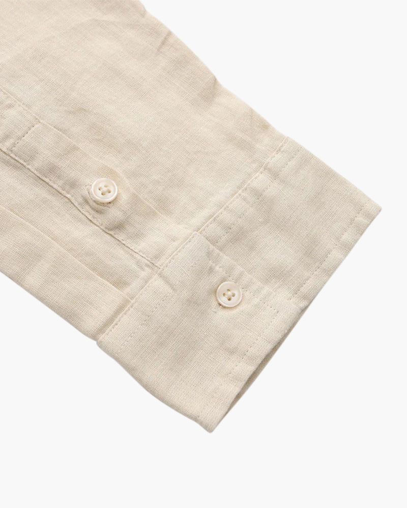 White Linen Shirt Casual Chic Relaxed Fit for Men 5