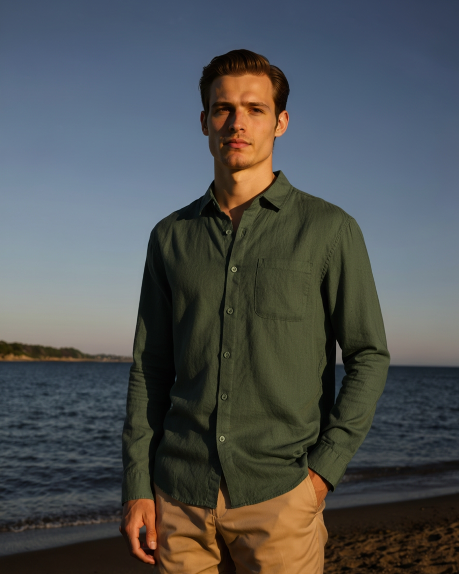 White Linen Shirt Casual Chic Relaxed Fit for Men 7