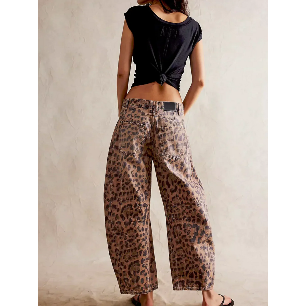 Wide Leg Denim Jeans Vintage Style Comfortable Fit Ankle Length 4