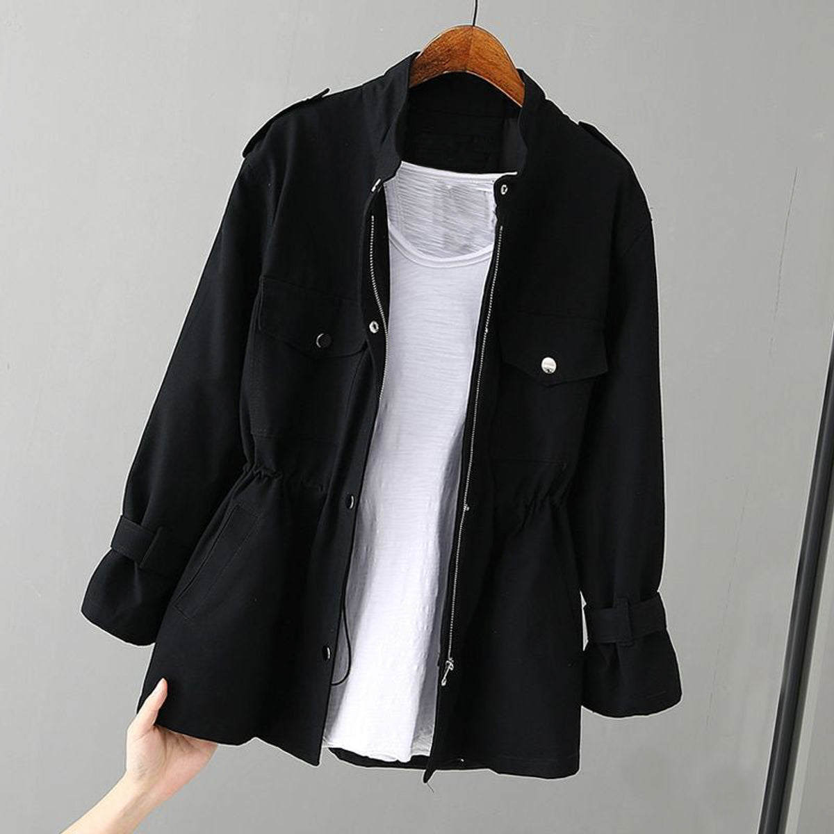 Wind Whisper Jacket Autumn Elegance Functional Design Comfortable Chic 1