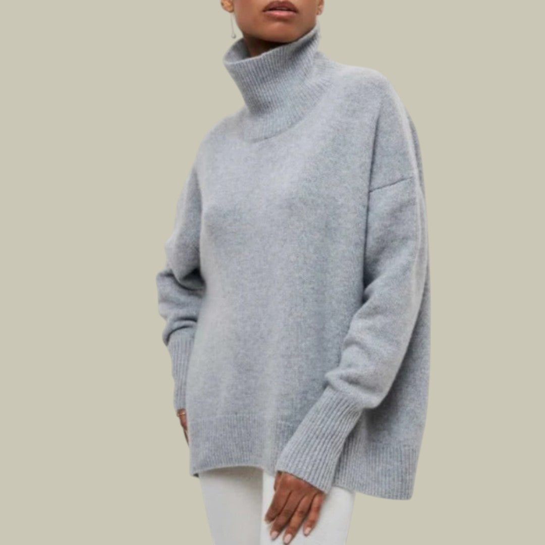 Winter Oversized Turtleneck Sweater Women Cozy Chic Casual Fit 3