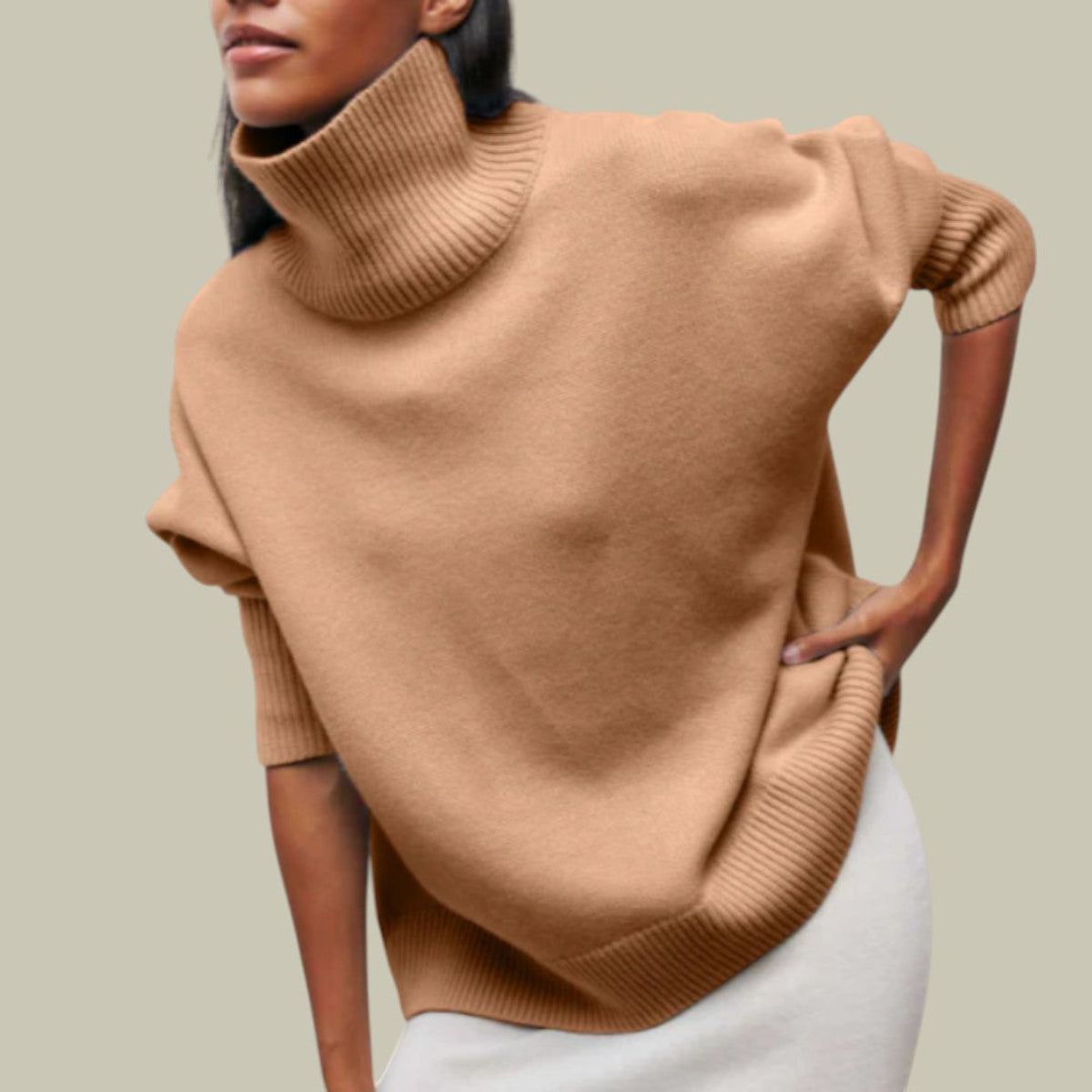 Winter Oversized Turtleneck Sweater Women Cozy Chic Casual Fit 6