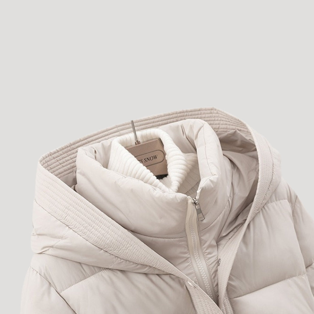 Winter Puffer Jacket Women Hooded Belted Design Warm Stylish Outerwear 5