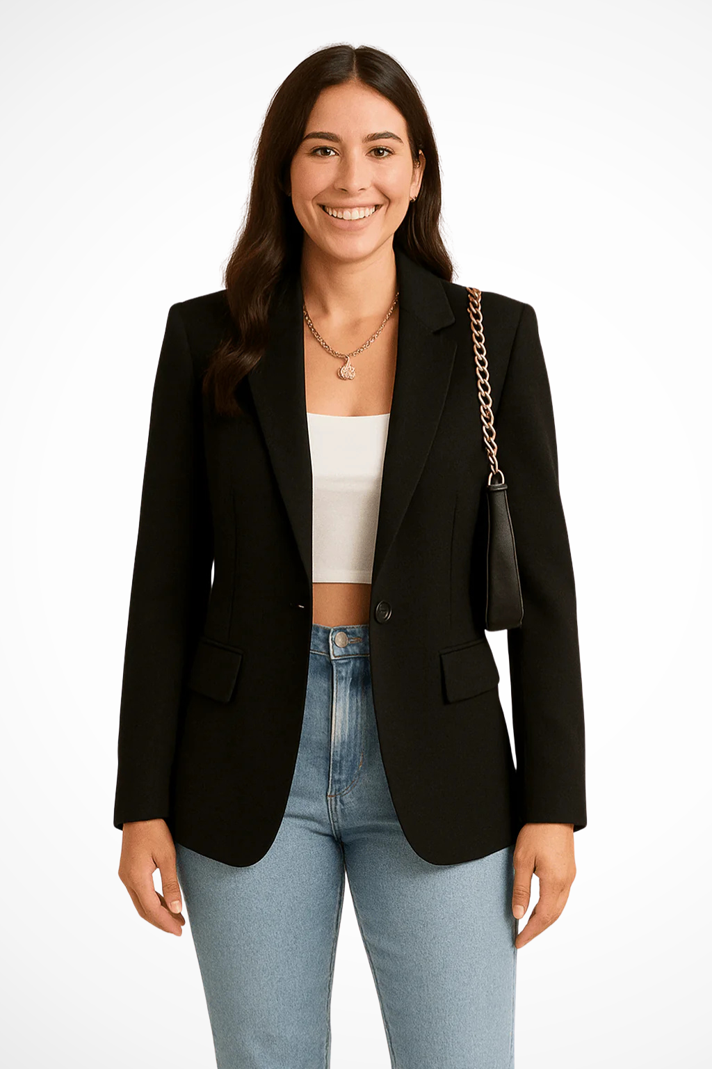 Women's Black Blazer Tailored Fit Elegant Design for Work & Weekend 0