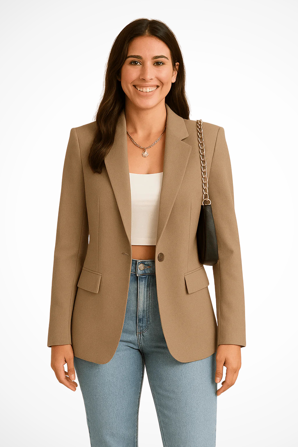 Women's Black Blazer Tailored Fit Elegant Design for Work & Weekend 1