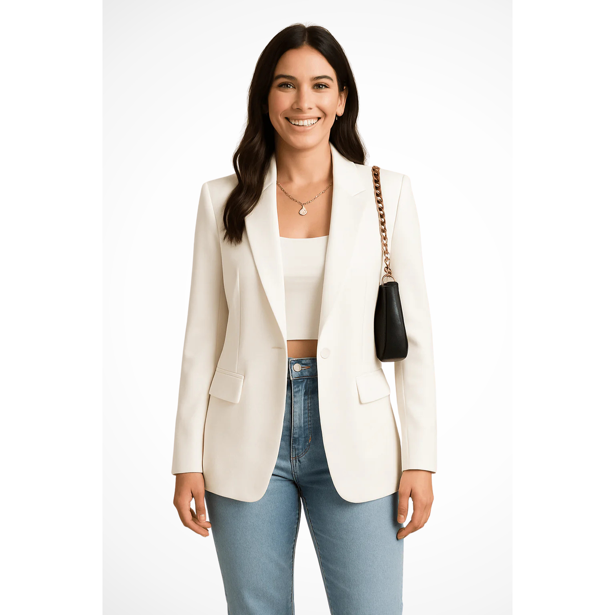 Women's Black Blazer Tailored Fit Elegant Design for Work & Weekend 2