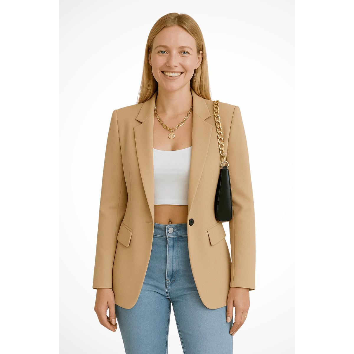 Women's Black Blazer Tailored Fit Elegant Design for Work & Weekend 5