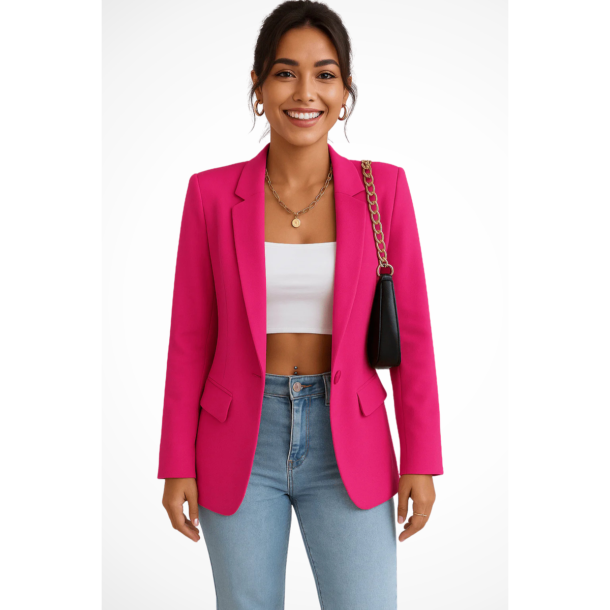 Women's Black Blazer Tailored Fit Elegant Design for Work & Weekend 6