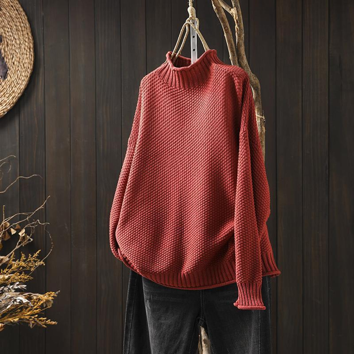 Women's Black Turtleneck Sweater Fine Knit Elegant Warm Comfort 1