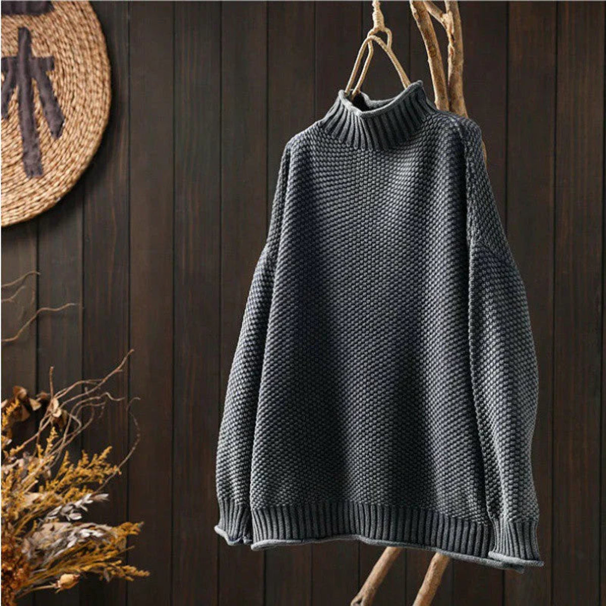 Women's Black Turtleneck Sweater Fine Knit Elegant Warm Comfort 4