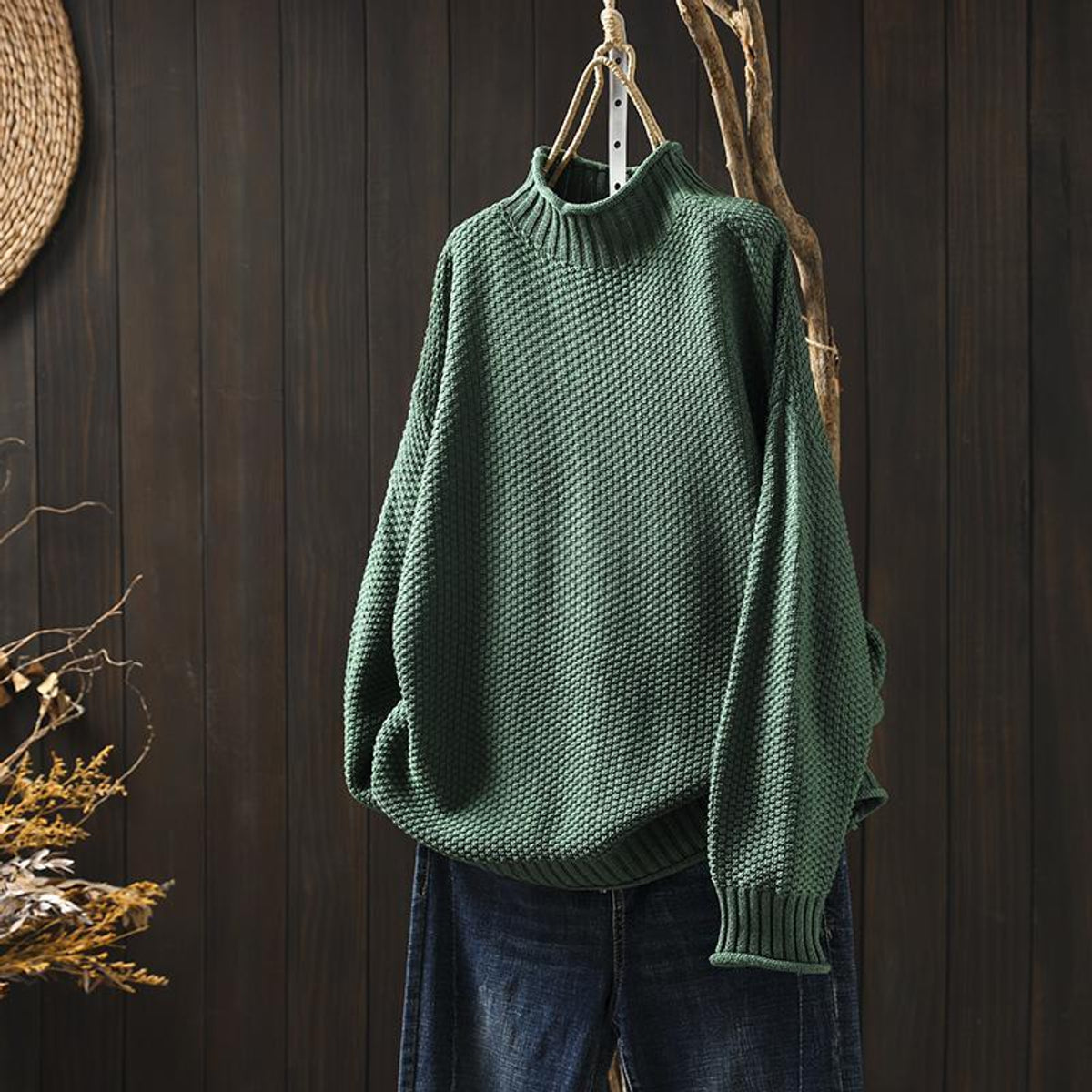 Women's Black Turtleneck Sweater Fine Knit Elegant Warm Comfort 5