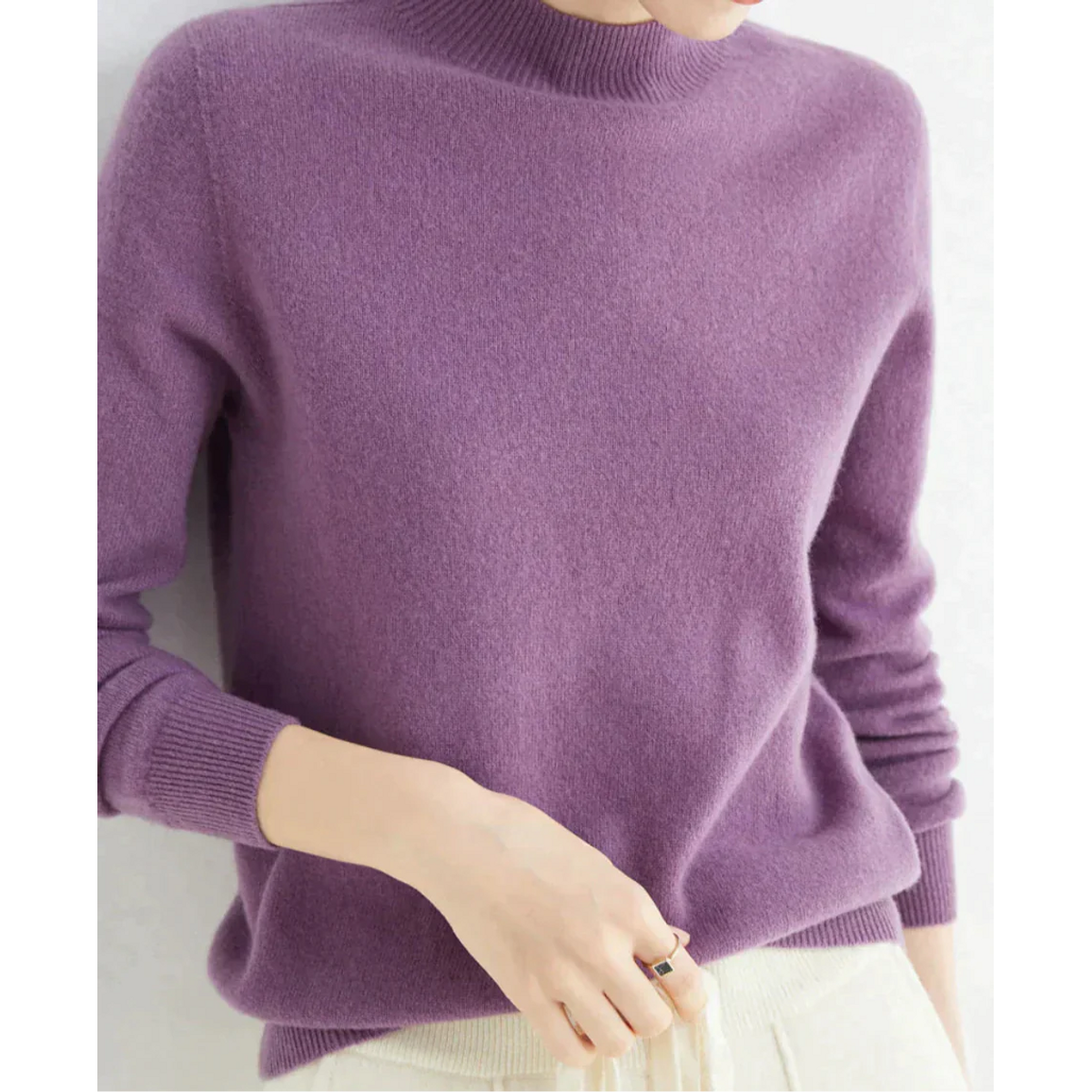 Women's Cashmere Sweater Soft Elegant Comfort Timeless Style 13