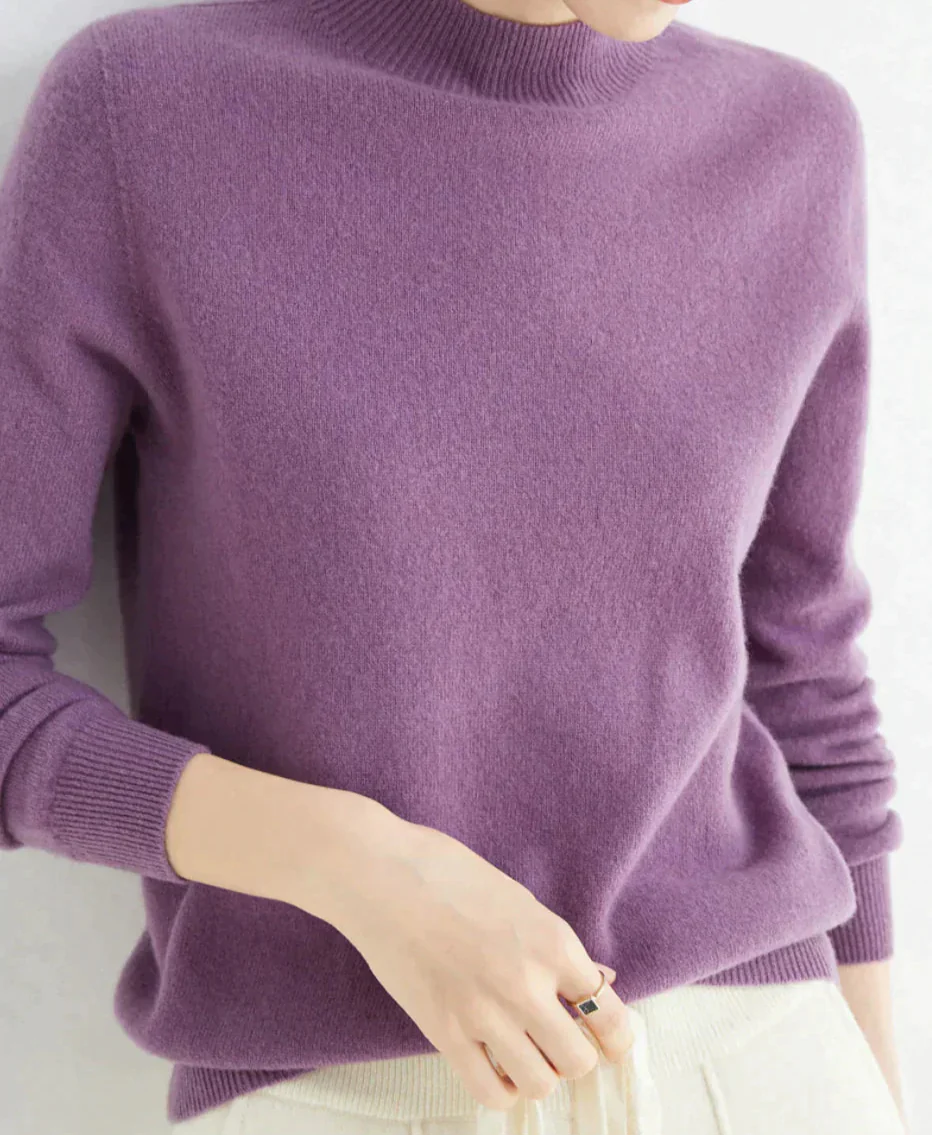 Women's Cashmere Sweater Soft Elegant Comfort Timeless Style 13