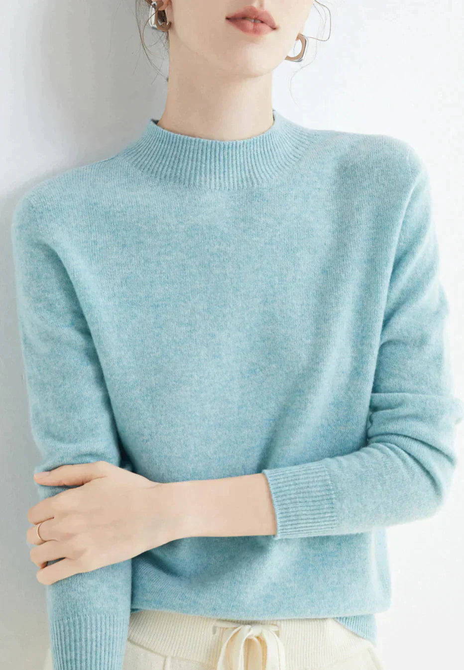 Women's Cashmere Sweater Soft Elegant Comfort Timeless Style 7