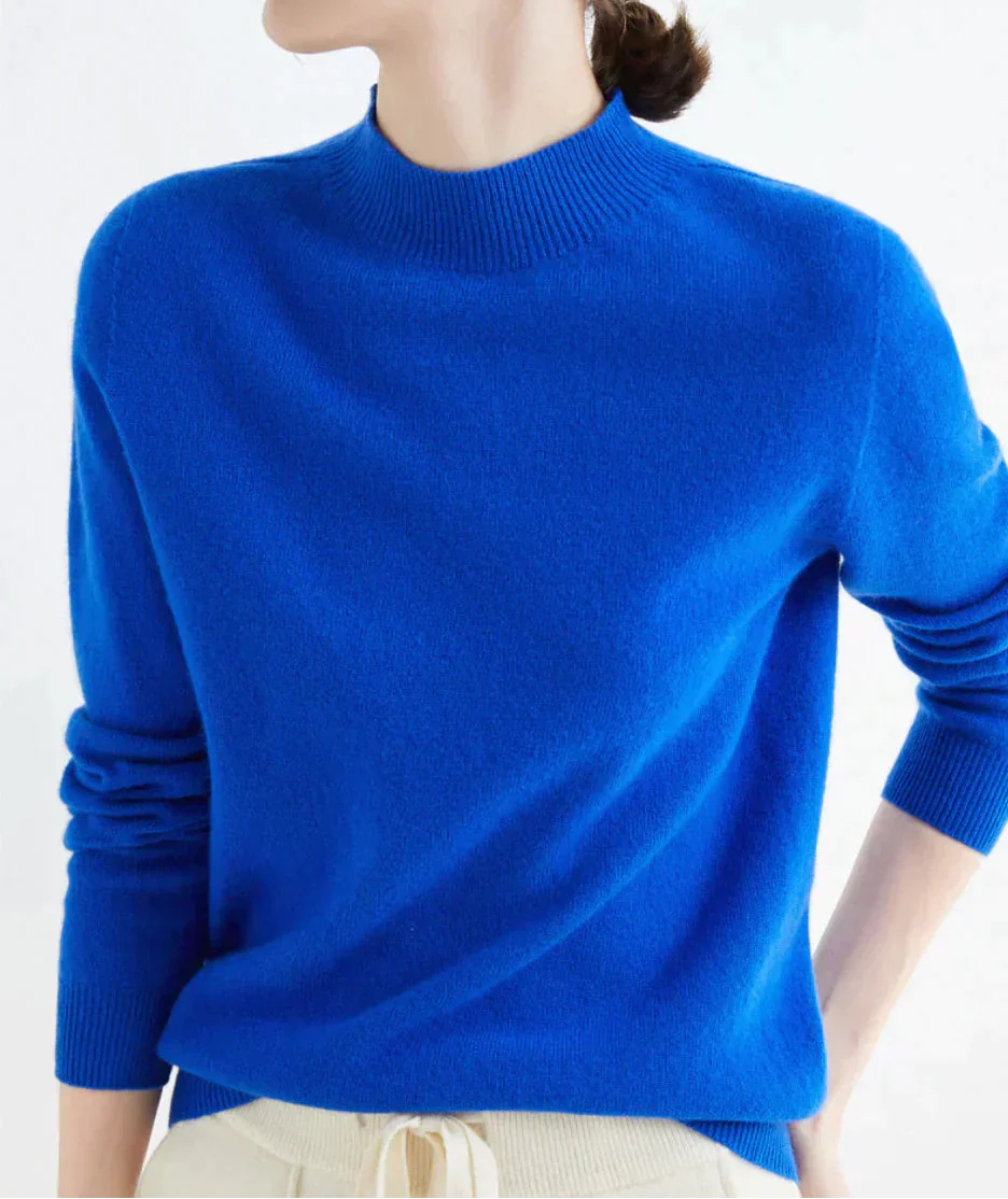 Women's Cashmere Sweater Soft Elegant Comfort Timeless Style 9