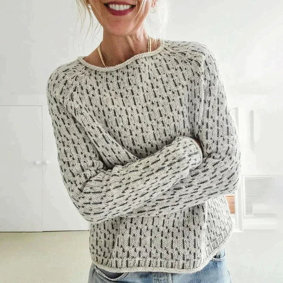 Women's Casual Knit Sweater Boat Neck Elegant Relaxed Fit 0