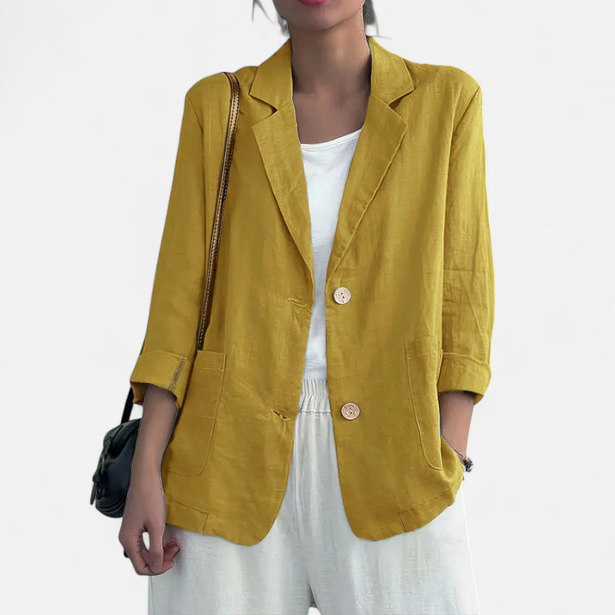 Women’s Casual Two-Button Commuter Jacket Elegant Versatile Style 12